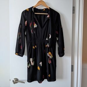 Madewell floral tie neck dress 4